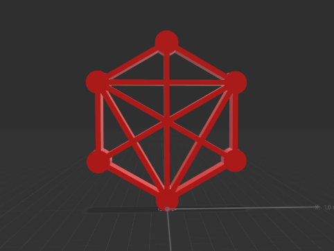 Preview mode of the IXD logo In Adobe Aero 